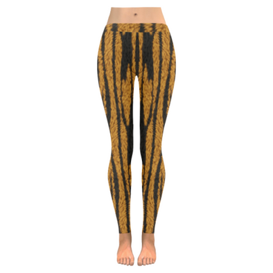 Womens Premium Leggings - Custom Animal Fur Prints - Tiger Fur Print / S - Clothing hot new items leggings yoga gear
