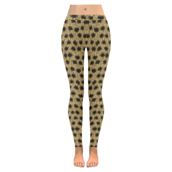 Womens Premium Leggings - Custom Animal Fur Prints - Yellow Leopard Fur Print / S - Clothing hot new items leggings yoga gear