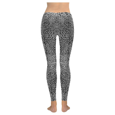 Exclusive Custom Plus Size Leggings Black and White Leopard print with  union jack butterflies