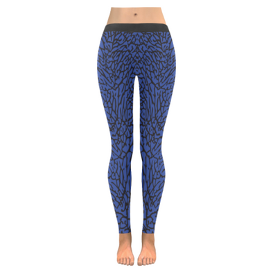 Womens Premium Leggings - Custom Elephant Pattern - Blue Elephant / Xxs - Clothing Elephants Leggings Yoga Gear