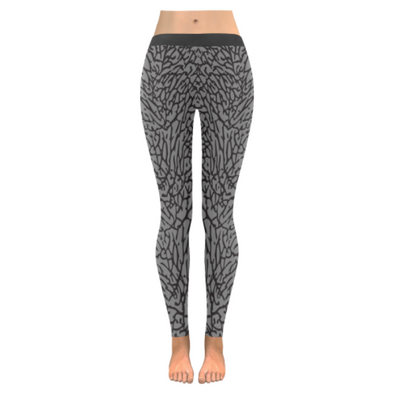 Womens Premium Leggings - Custom Elephant Pattern - Gray Elephant / Xxs - Clothing Elephants Leggings Yoga Gear