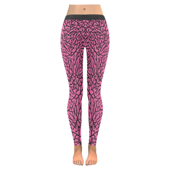 Womens Premium Leggings - Custom Elephant Pattern - Hot Pink Elephant / Xxs - Clothing Elephants Leggings Yoga Gear
