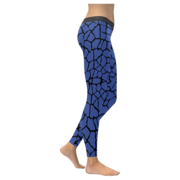 Womens Premium Leggings - Custom Giraffe Pattern W/ Black Background - Clothing Giraffes Leggings Yoga Gear