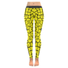 Womens Premium Leggings - Custom Giraffe Pattern W/ Black Background - Yellow Giraffe / Xxs - Clothing Giraffes Leggings Yoga Gear