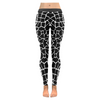 Womens Premium Leggings - Custom Giraffe Pattern W/ White Background - Black Giraffe / Xxs - Clothing Giraffes Leggings Yoga Gear