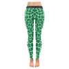 Womens Premium Leggings - Custom Giraffe Pattern W/ White Background - Green Giraffe / Xxs - Clothing Giraffes Leggings Yoga Gear