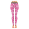 Womens Premium Leggings - Custom Giraffe Pattern W/ White Background - Hot Pink Giraffe / Xxs - Clothing Giraffes Leggings Yoga Gear
