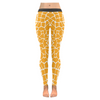 Womens Premium Leggings - Custom Giraffe Pattern W/ White Background - Orange Giraffe / Xxs - Clothing Giraffes Leggings Yoga Gear