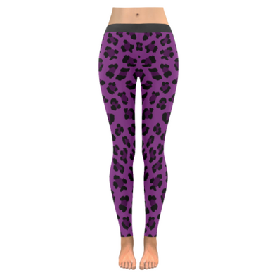 Womens Premium Leggings - Custom Leopard Pattern - Purple Leopard / Xxs - Clothing Leggings Leopards Yoga Gear