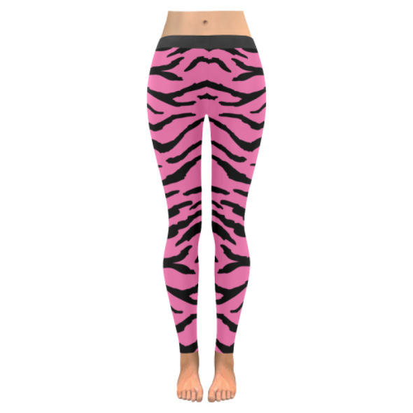 Womens Premium Leggings - Custom Tiger Pattern - Hot Pink Tiger / Xxs - Clothing Leggings Tigers Yoga Gear