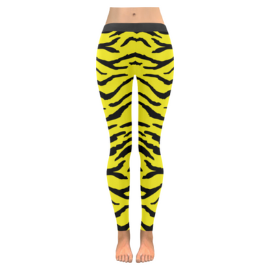 Womens Premium Leggings - Custom Tiger Pattern - Yellow Tiger / Xxs - Clothing Leggings Tigers Yoga Gear