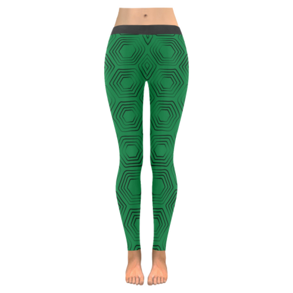 Womens Premium Leggings - Custom Turtle Pattern - Green Turtle / Xxs - Clothing Leggings Turtles Yoga Gear