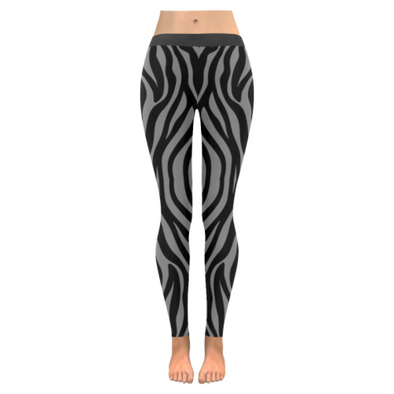 Womens Premium Leggings - Custom Zebra Pattern - Gray Zebra / Xxs - Clothing Leggings Yoga Gear Zebras