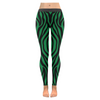 Womens Premium Leggings - Custom Zebra Pattern - Green Zebra / Xxs - Clothing Leggings Yoga Gear Zebras