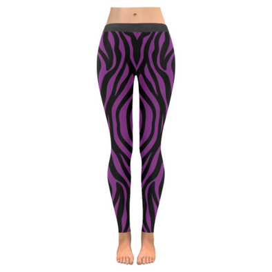 Womens Premium Leggings - Custom Zebra Pattern - Purple Zebra / Xxs - Clothing Leggings Yoga Gear Zebras
