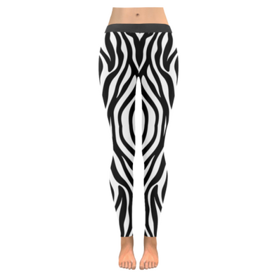 Womens Premium Leggings - Custom Zebra Pattern - White Zebra / Xxs - Clothing Leggings Yoga Gear Zebras