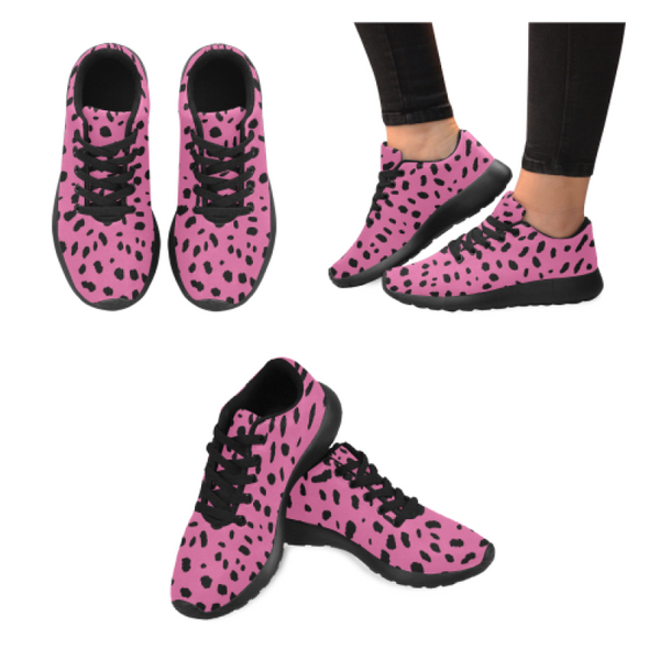 Womens Running Sneakers - Custom Cheetah Pattern - Hot Pink Cheetah / Us6 - Footwear Big Cats Cheetahs Sneakers