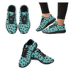 Womens Running Sneakers - Custom Cheetah Pattern - Turquoise Cheetah / Us6 - Footwear Big Cats Cheetahs Sneakers