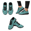 Womens Running Sneakers - Custom Giraffe Pattern W/ Black Background - Giraffe Pattern - Turquoise Womens Running Shoes (Model 020) / Us6 -