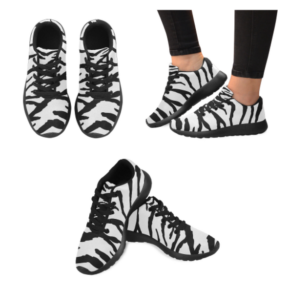 Womens Running Sneakers - Custom Tiger Pattern - White Tiger / Us6 - Footwear Big Cats Hot New Items Sneakers Tigers