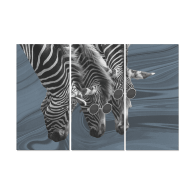Zebras Wearing Sunglasses - Canvas Wall Art - Blue Zebras - Wall Art Canvas Prints Zebras