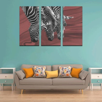 Zebras Wearing Sunglasses - Canvas Wall Art - Wall Art Canvas Prints Zebras
