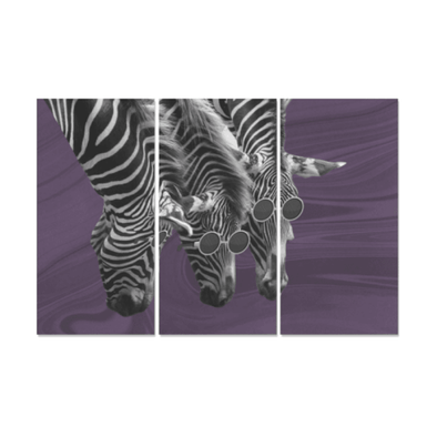 Zebras Wearing Sunglasses - Canvas Wall Art - Purple Zebras - Wall Art Canvas Prints Zebras
